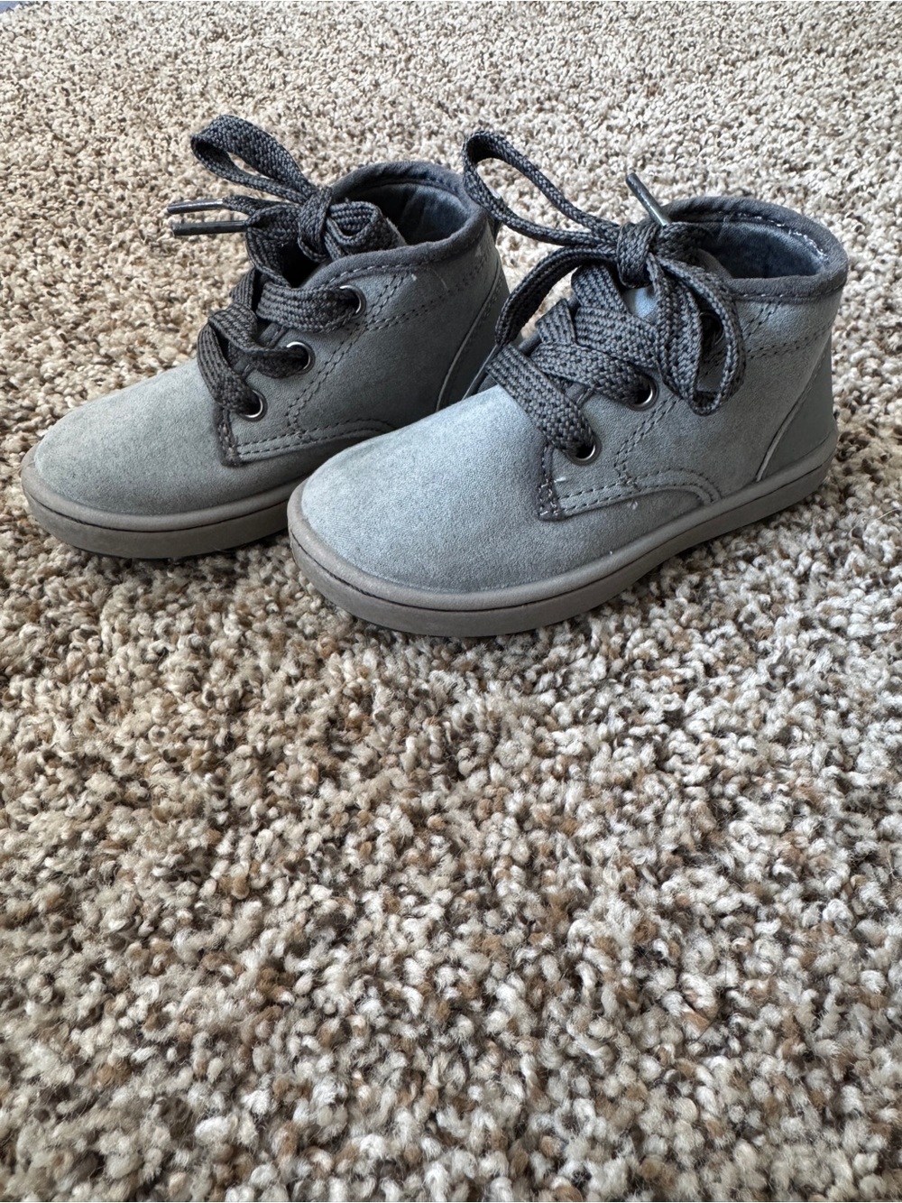 Carters Kids Gray Lace-Up Casual Boots NWOT Size 7